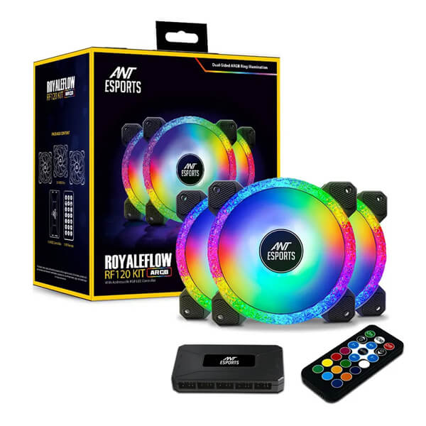 Ant Esports Royaleflow RF120 ARGB Cabinet Fan (Triple Pack)